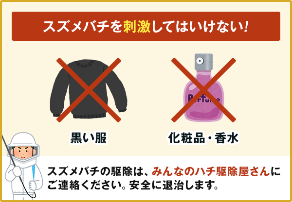 駆スズメバチを刺激してはいけない